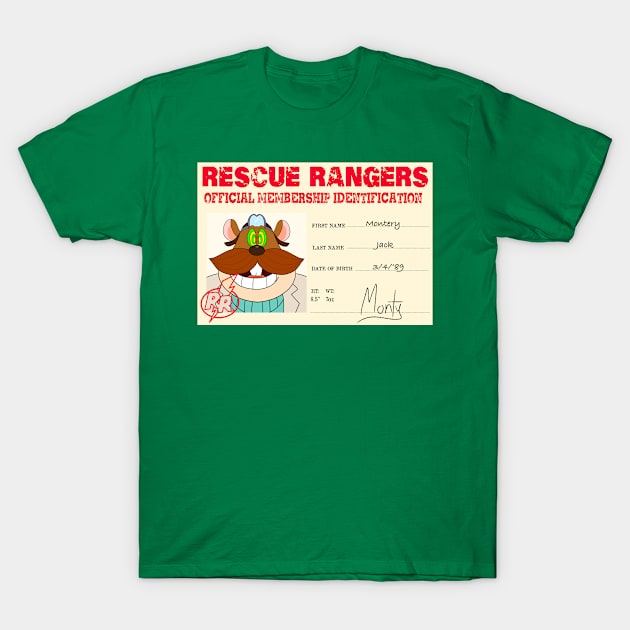 Monty: Rescue Rangers I.D. T-Shirt by Nick Mantuano Art